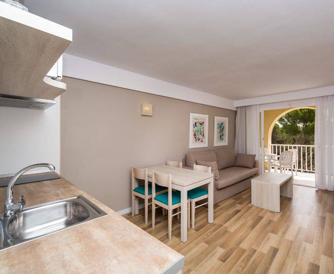 Apartamento de 1 dormitorio vista mar Comitas Floramar  Menorca